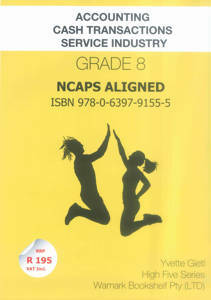 Picture of Accounting Grade 8 Case, Service Industry Theory & Workbook (Wamark)