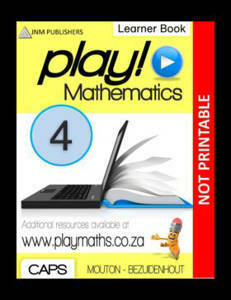 Picture of Play! Mathematics Grade 4 Learner Book 2nd Edition - Mouton & Bezuidenhout