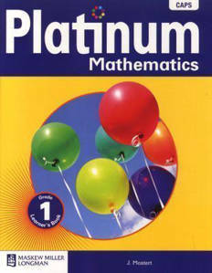 Picture of Platinum Mathematics Grade 1 Learner's Book